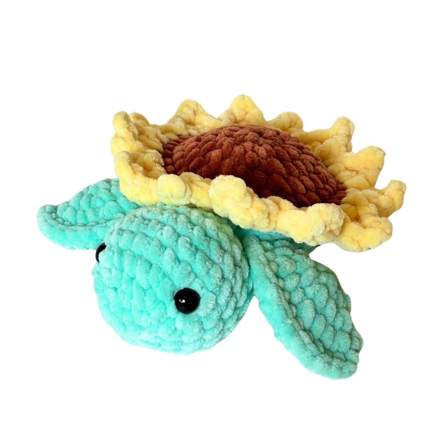 Icy Green Sunflower Turtle Plushie
