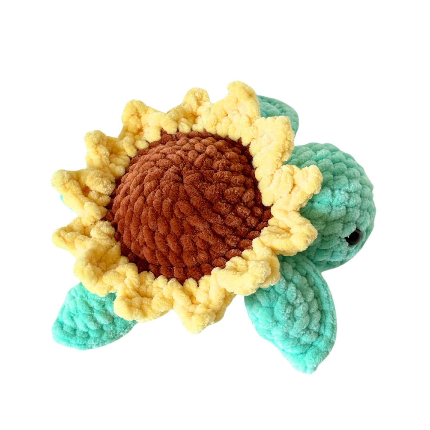Icy Green Sunflower Turtle Plushie