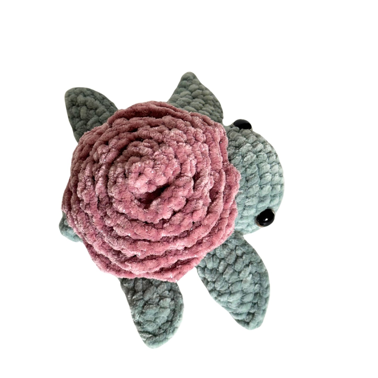 Pink Rose Turtle Plushie