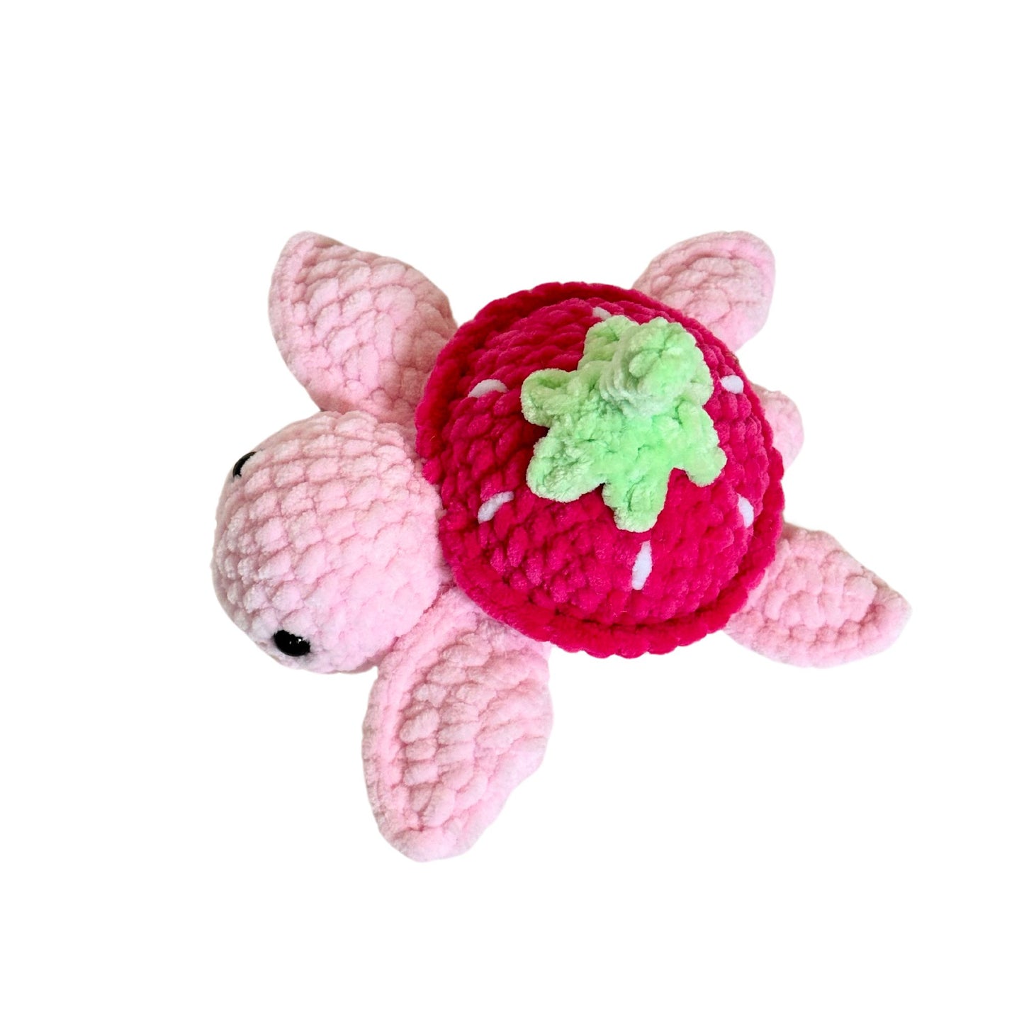 Pink Strawberry Turtle Plushie