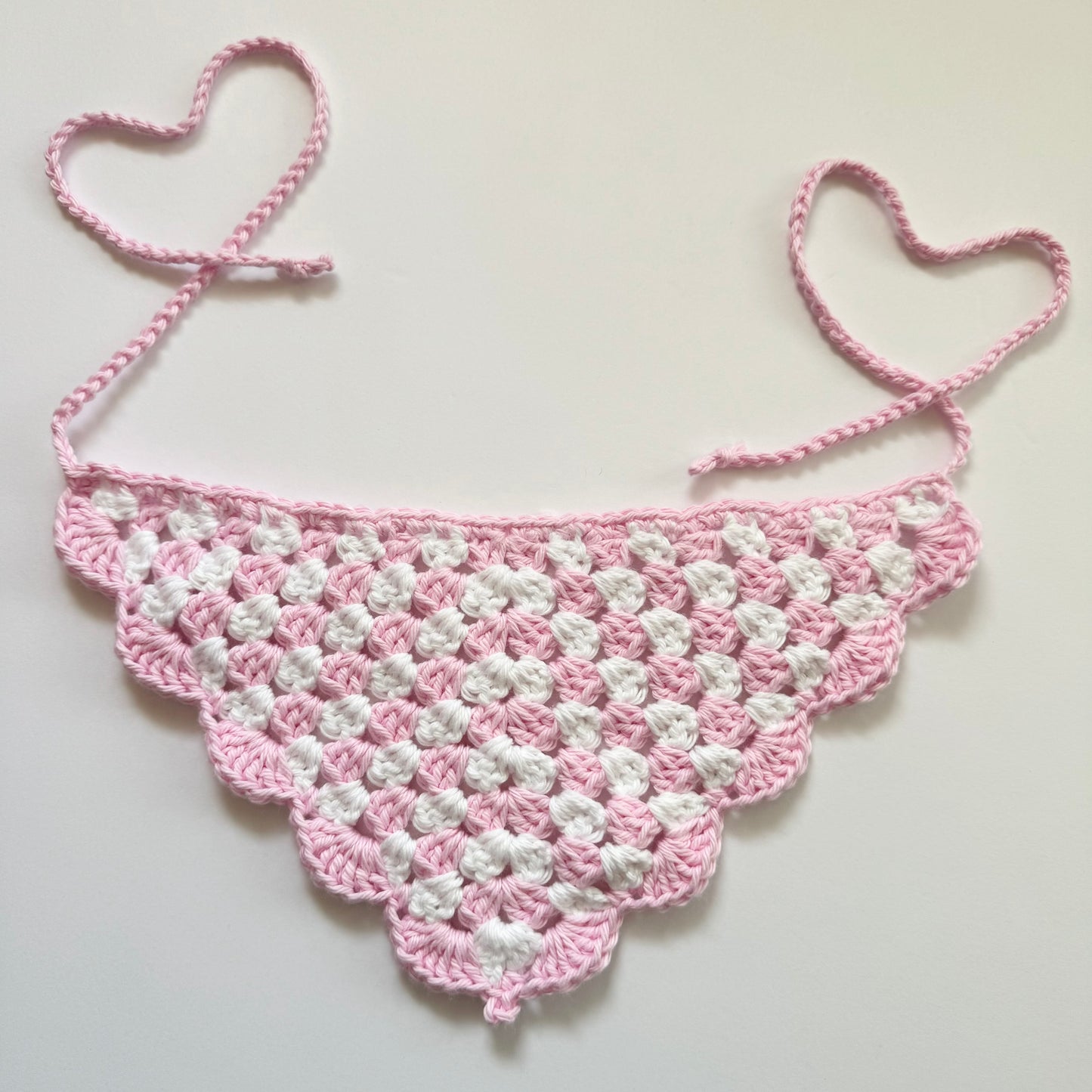 Pink and White Bandana