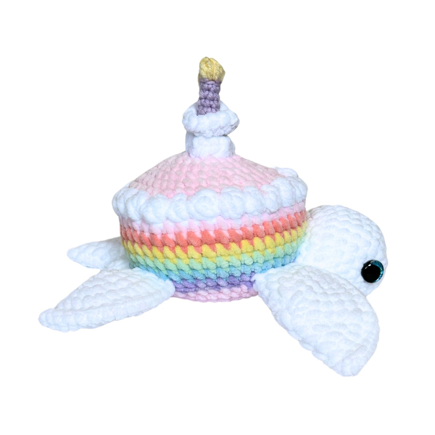 Rainbow Cake Turtle Plushie
