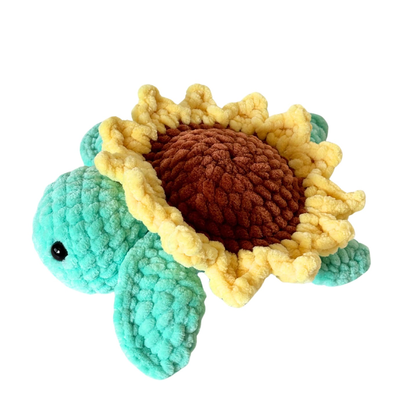 Icy Green Sunflower Turtle Plushie