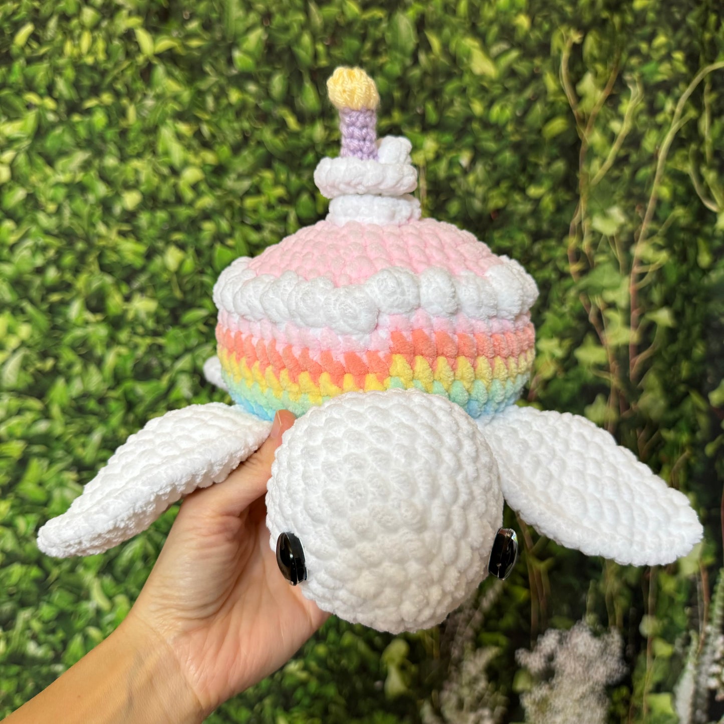 Rainbow Cake Turtle Plushie