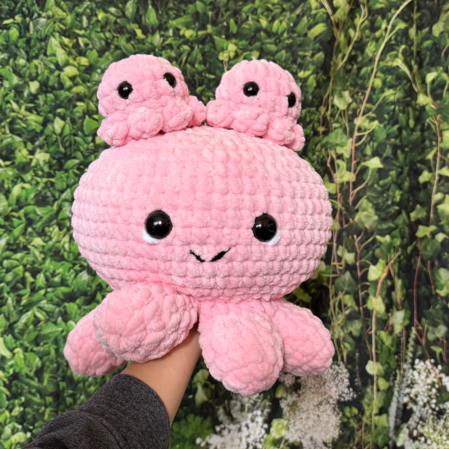 PREORDER Custom JUMBO Mama Octopus Plushie with 2 Babies