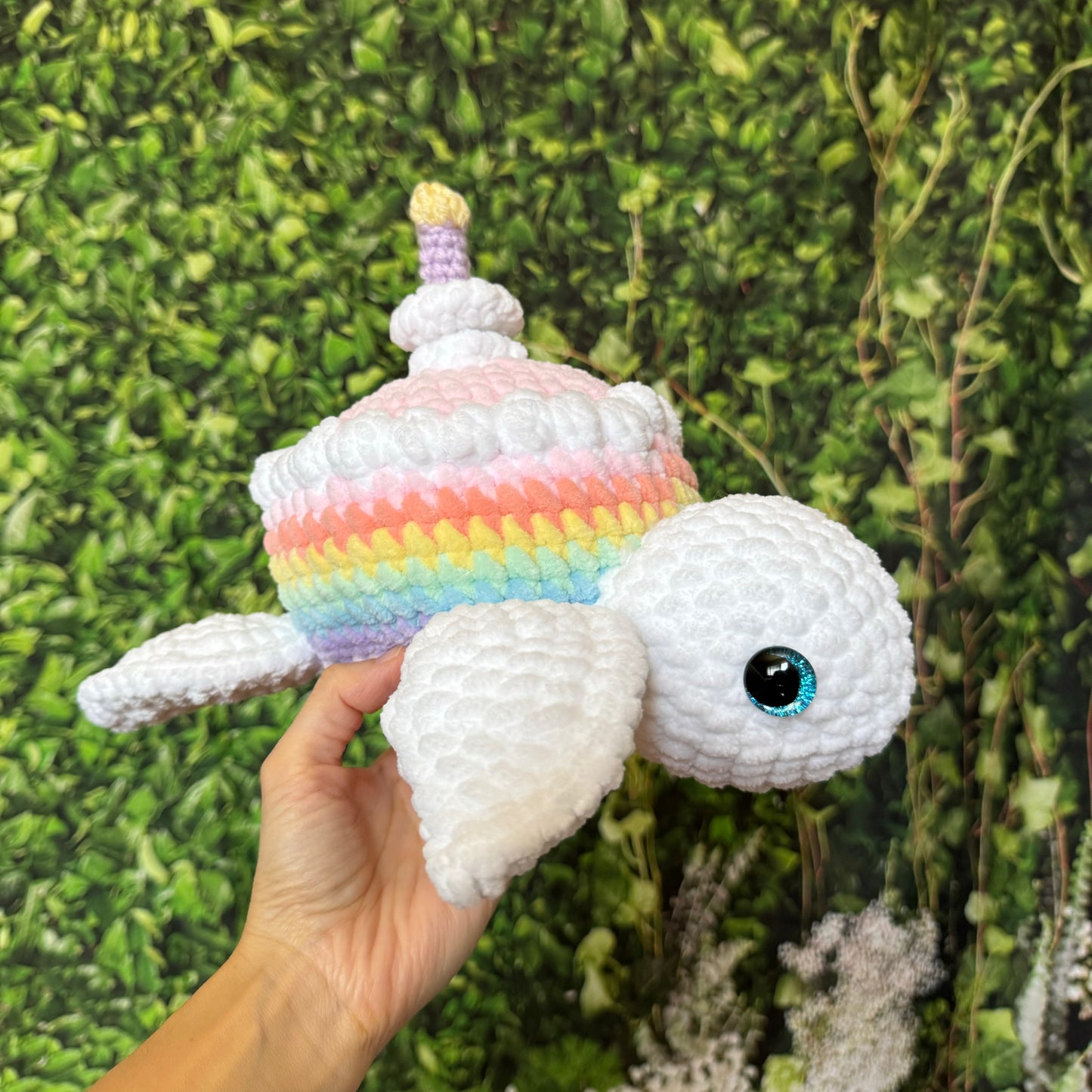 Rainbow Cake Turtle Plushie