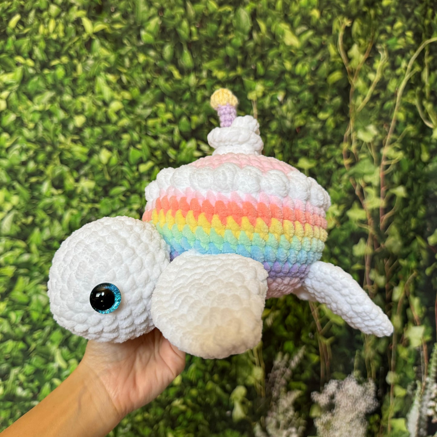 Rainbow Cake Turtle Plushie