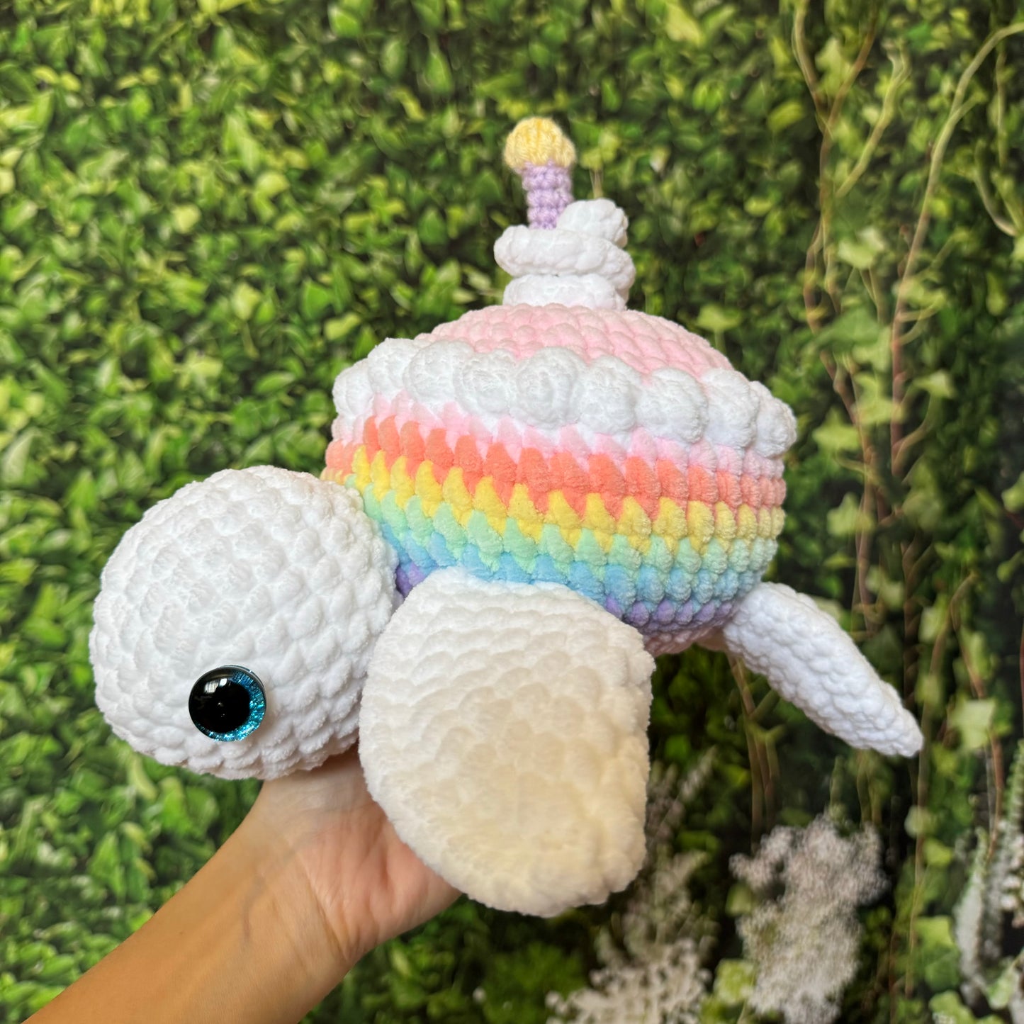 Rainbow Cake Turtle Plushie