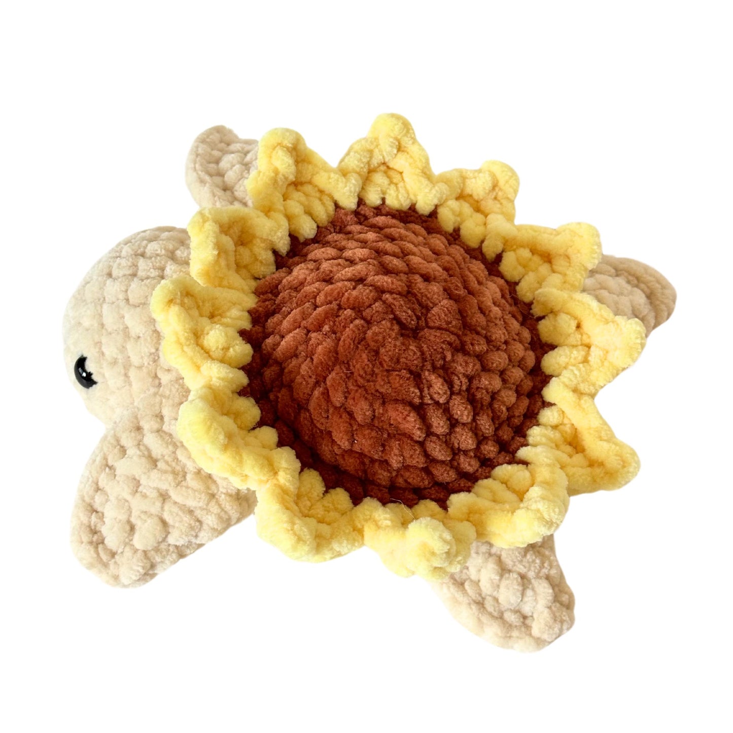 Beige Sunflower Turtle Plushie
