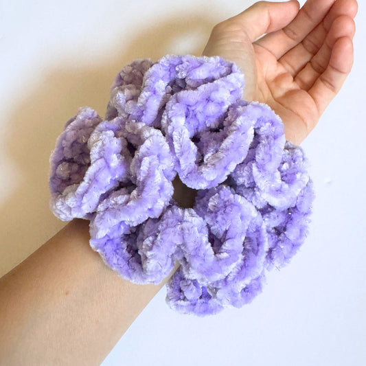 Pastel Lilac Velvet Scrunchies 2 Pieces