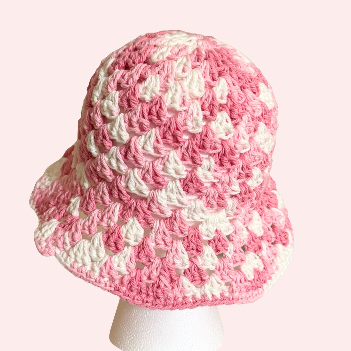 Pink Cotton Bucket Hat