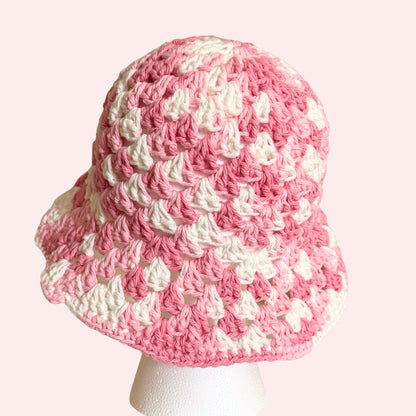 Pink Cotton Bucket Hat