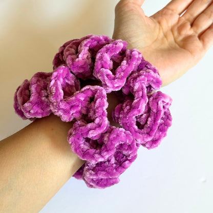 Electric Violet Velvet Scrunchies 2 Pieces