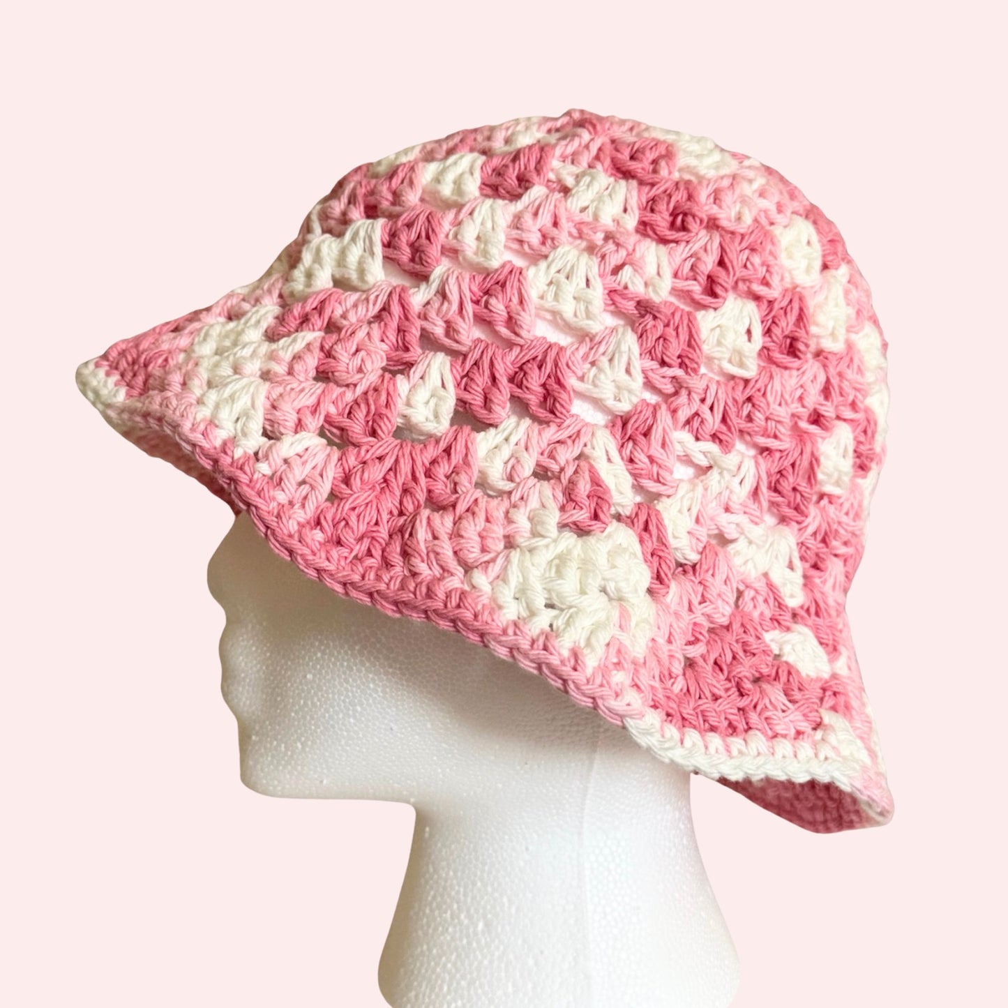 Pink Cotton Bucket Hat