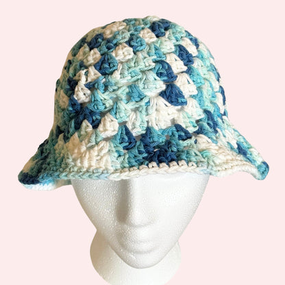 Blue Cotton Bucket Hat