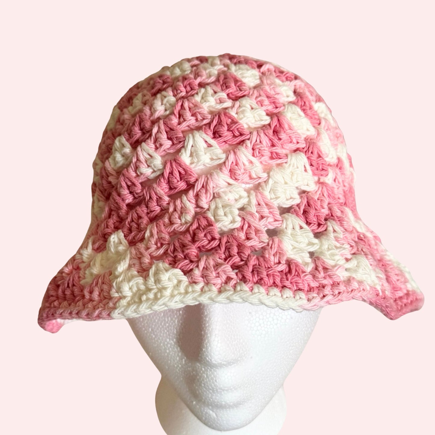 Pink Cotton Bucket Hat