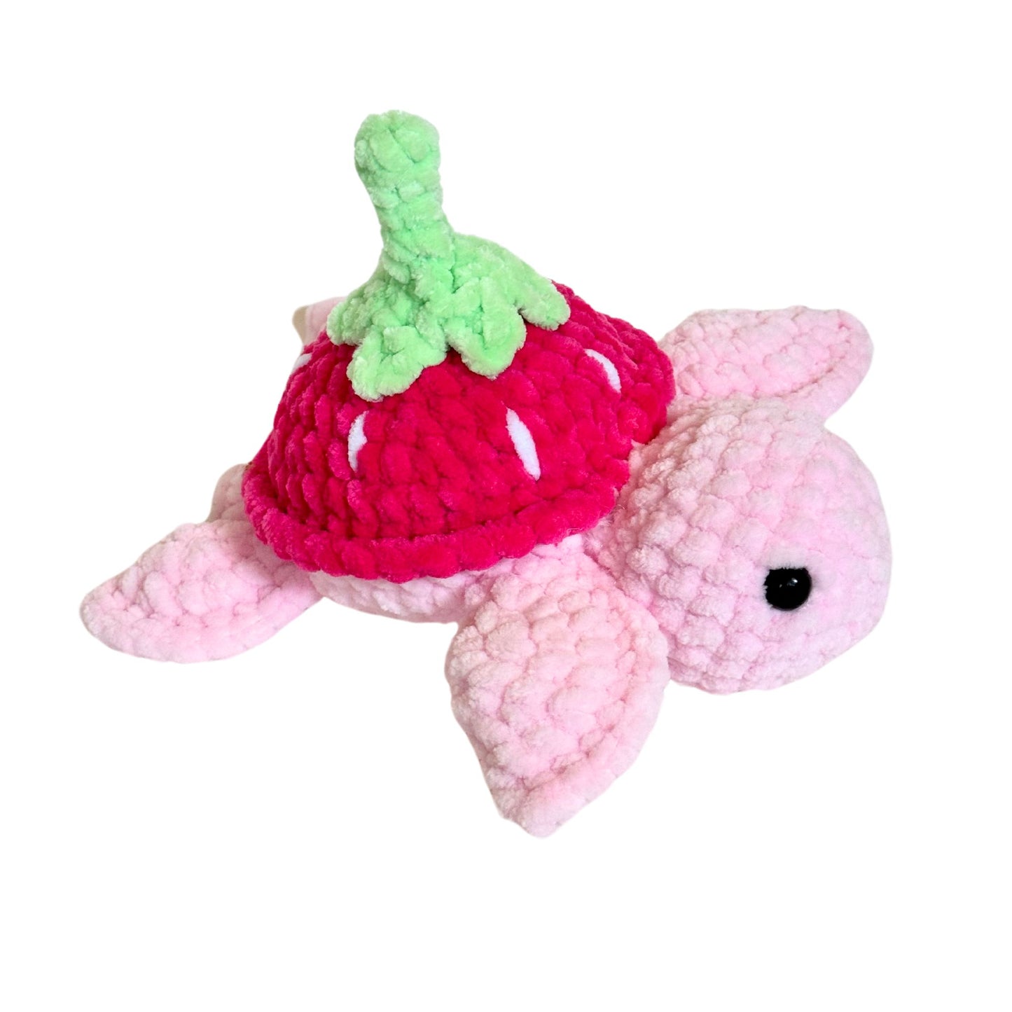 Pink Strawberry Turtle Plushie