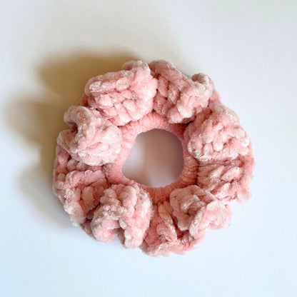 Pink Diamond Velvet Scrunchies 2 Pieces