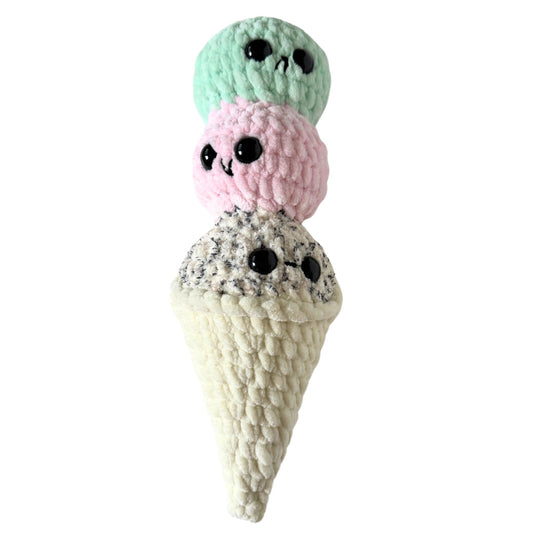 3 Scoop Ice Cream Cone Plushie