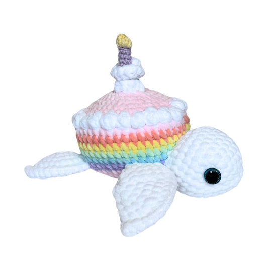 Rainbow Cake Turtle Plushie