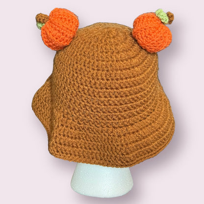 Brown Pumpkin Fall Halloween Bucket Hat