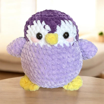 Large Chubby Penguin Plushie (Purple)
