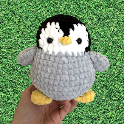 Chubby Penguin Plushie (Gray)