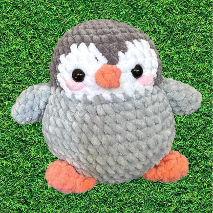 Chubby Penguin Plushie (Gray)