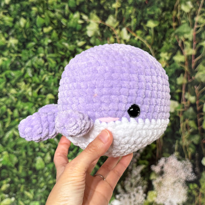 Chubby Whale Plushie (Lavender)