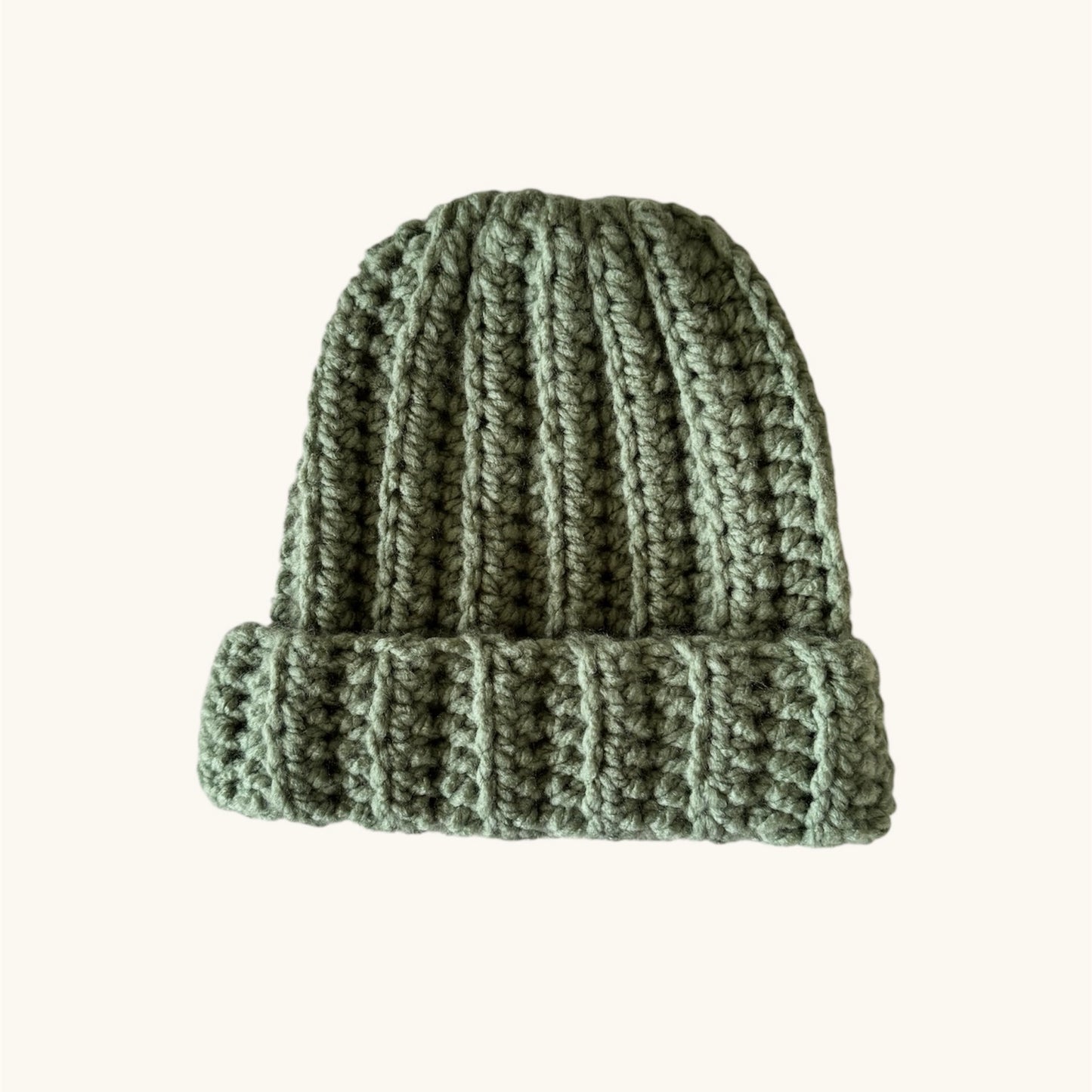 Crochet Beanie Hat (Sage)