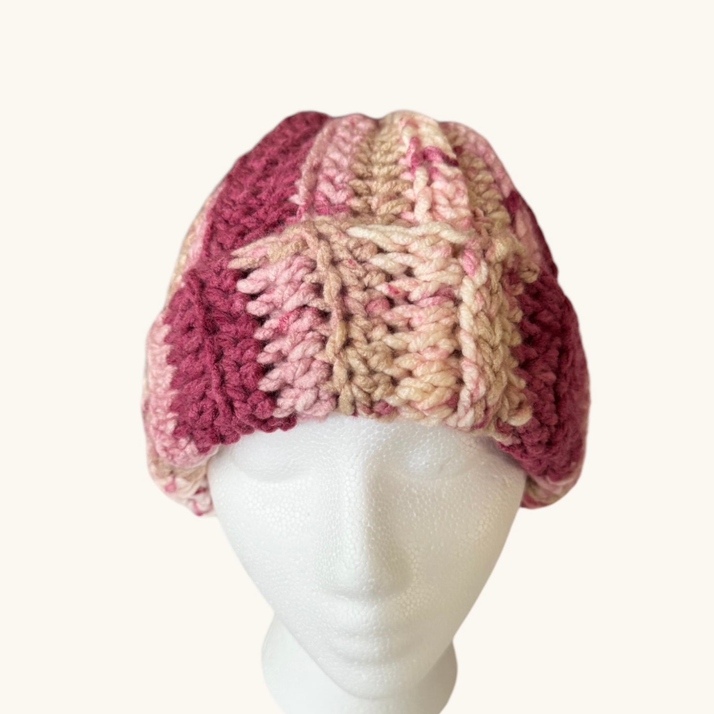 Crochet Beanie Hat (Rose Garden)