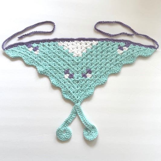 Light Blue Luna Moth Bandana