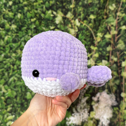 Chubby Whale Plushie (Lavender)