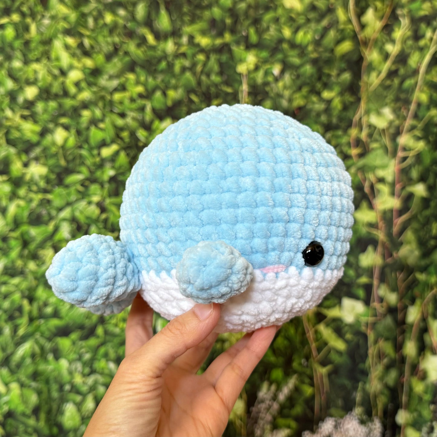 Chubby Whale Plushie (Light Blue)