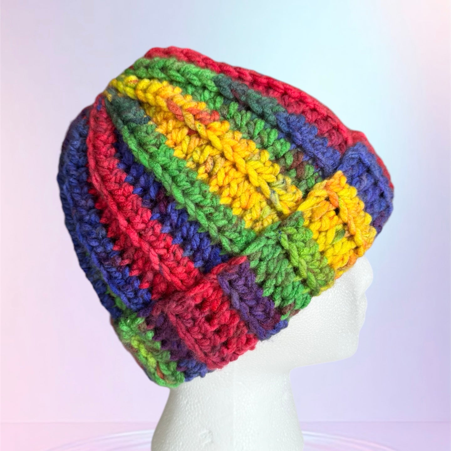 Crochet Beanie Hat (Primary Multi)