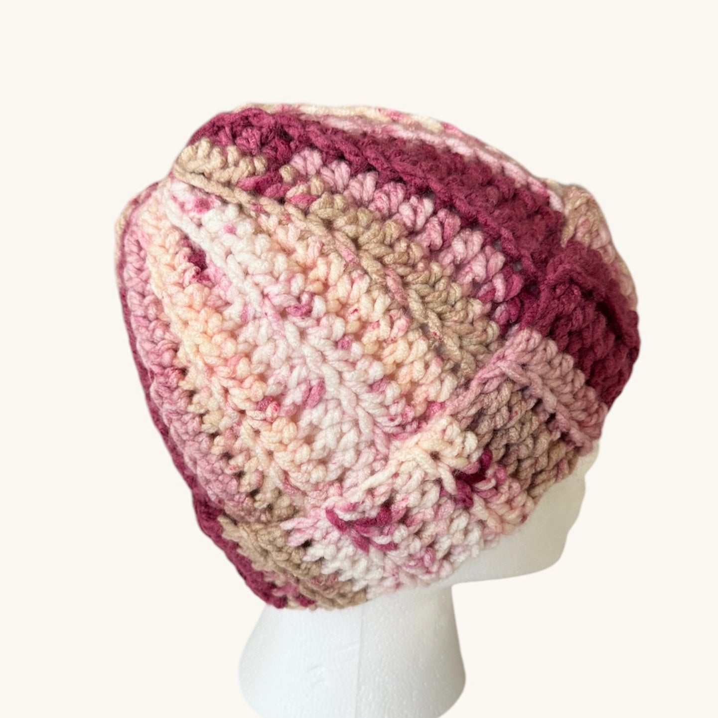 Crochet Beanie Hat (Rose Garden)