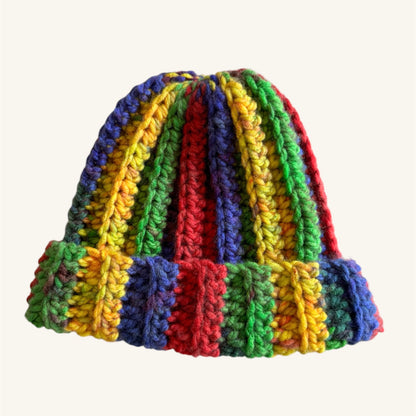 Crochet Beanie Hat (Primary Multi)