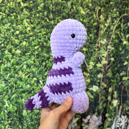 Lilac Dinosaur Plushie (9”)