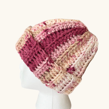 Crochet Beanie Hat (Rose Garden)