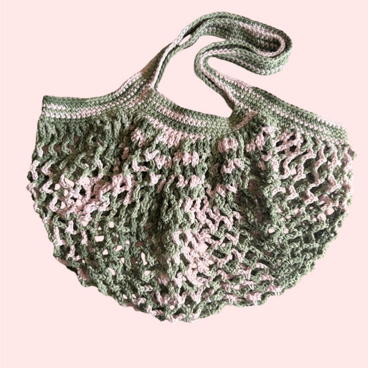 Pink Camo Mesh Market Bag