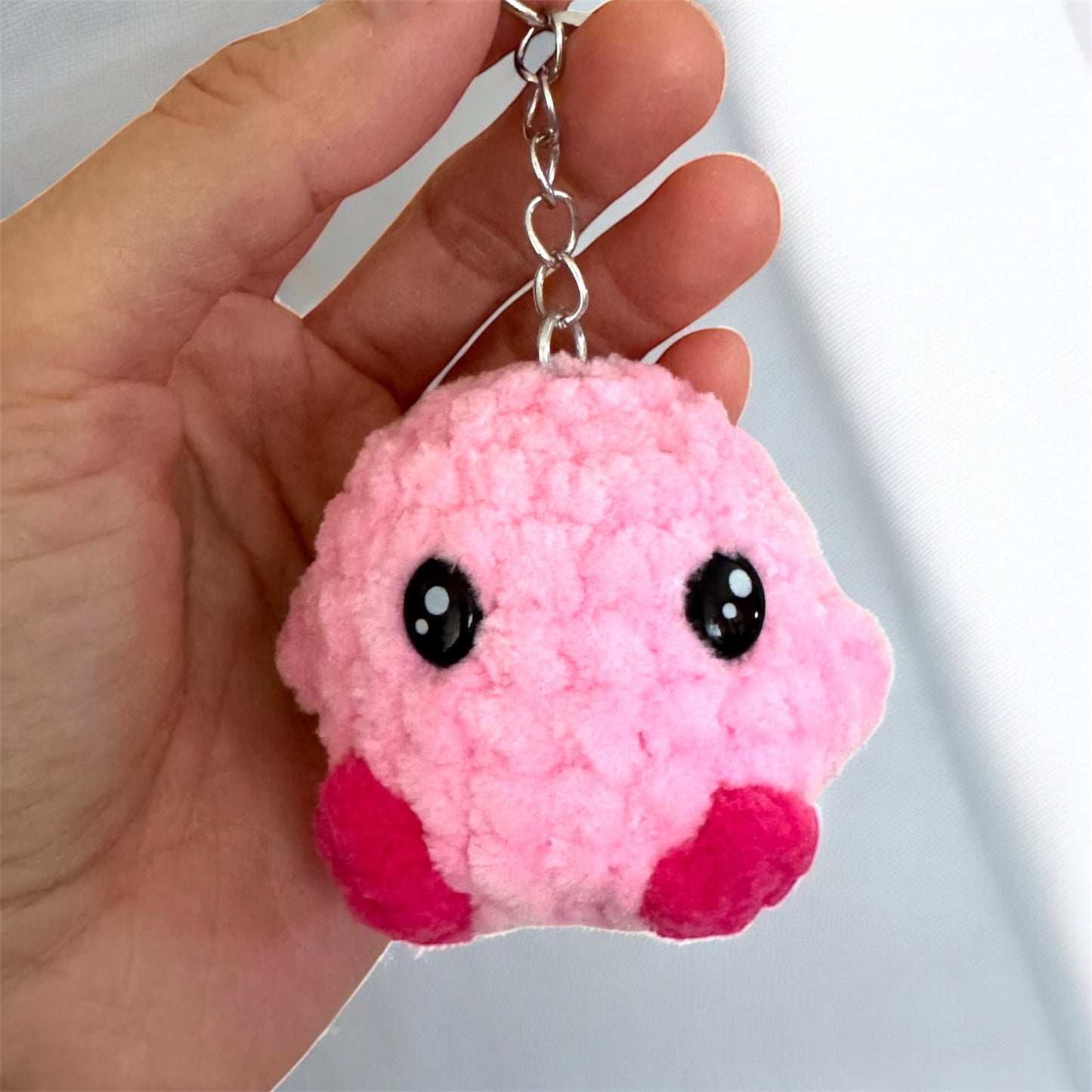 Kirby Plush Keychain (Pink)