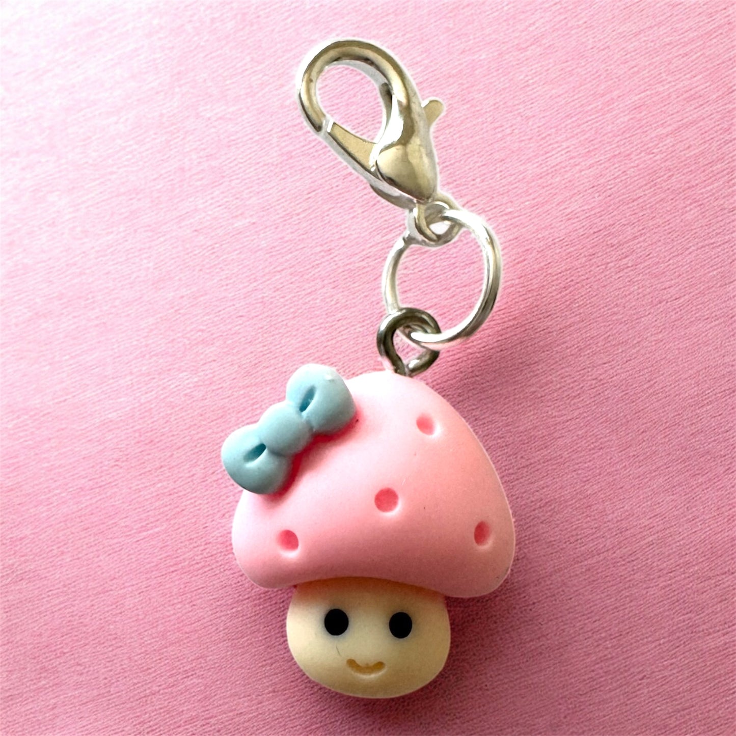 Handmade Mushroom Clay Stitch Marker/Progress Tracker