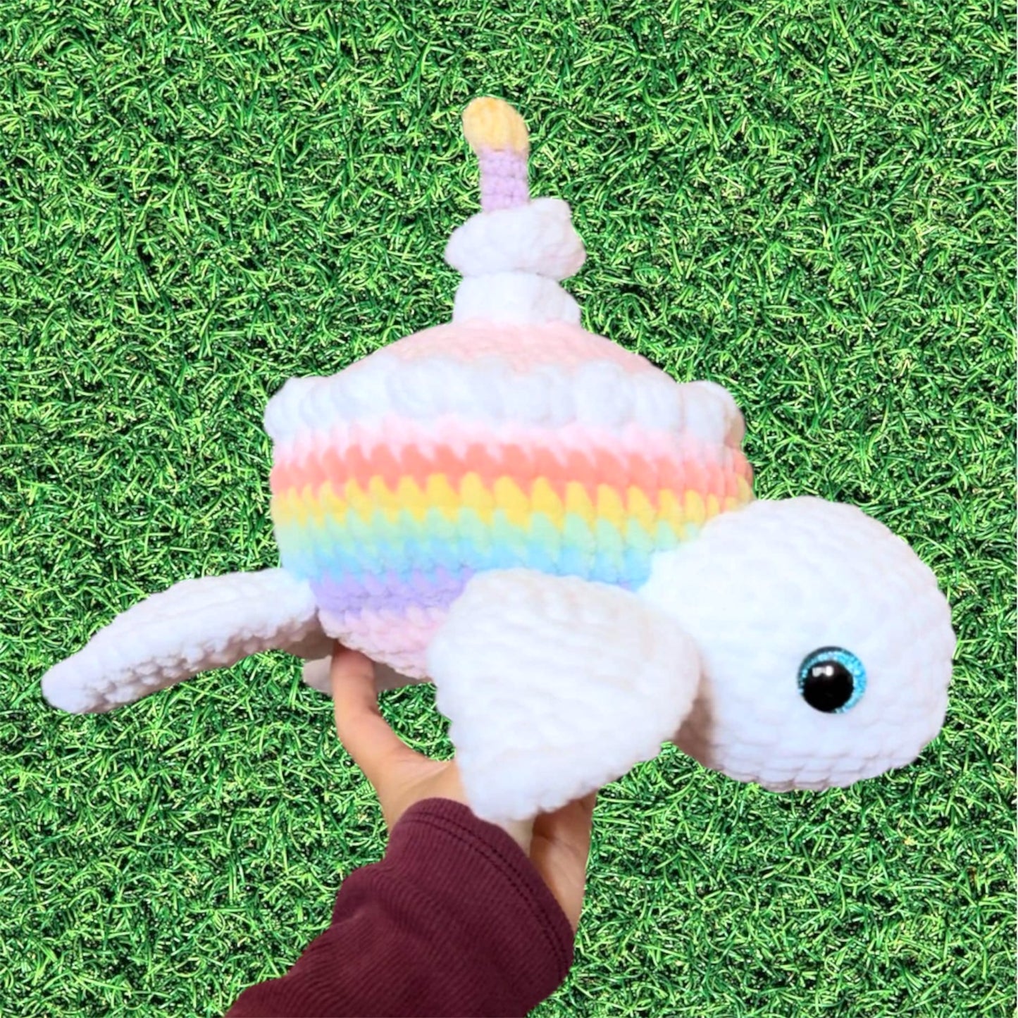 Rainbow Cake Turtle Plushie