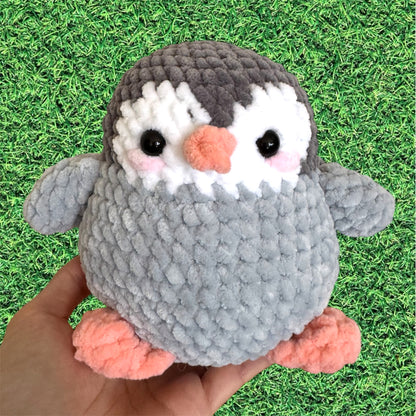 Chubby Penguin Plushie (Gray)