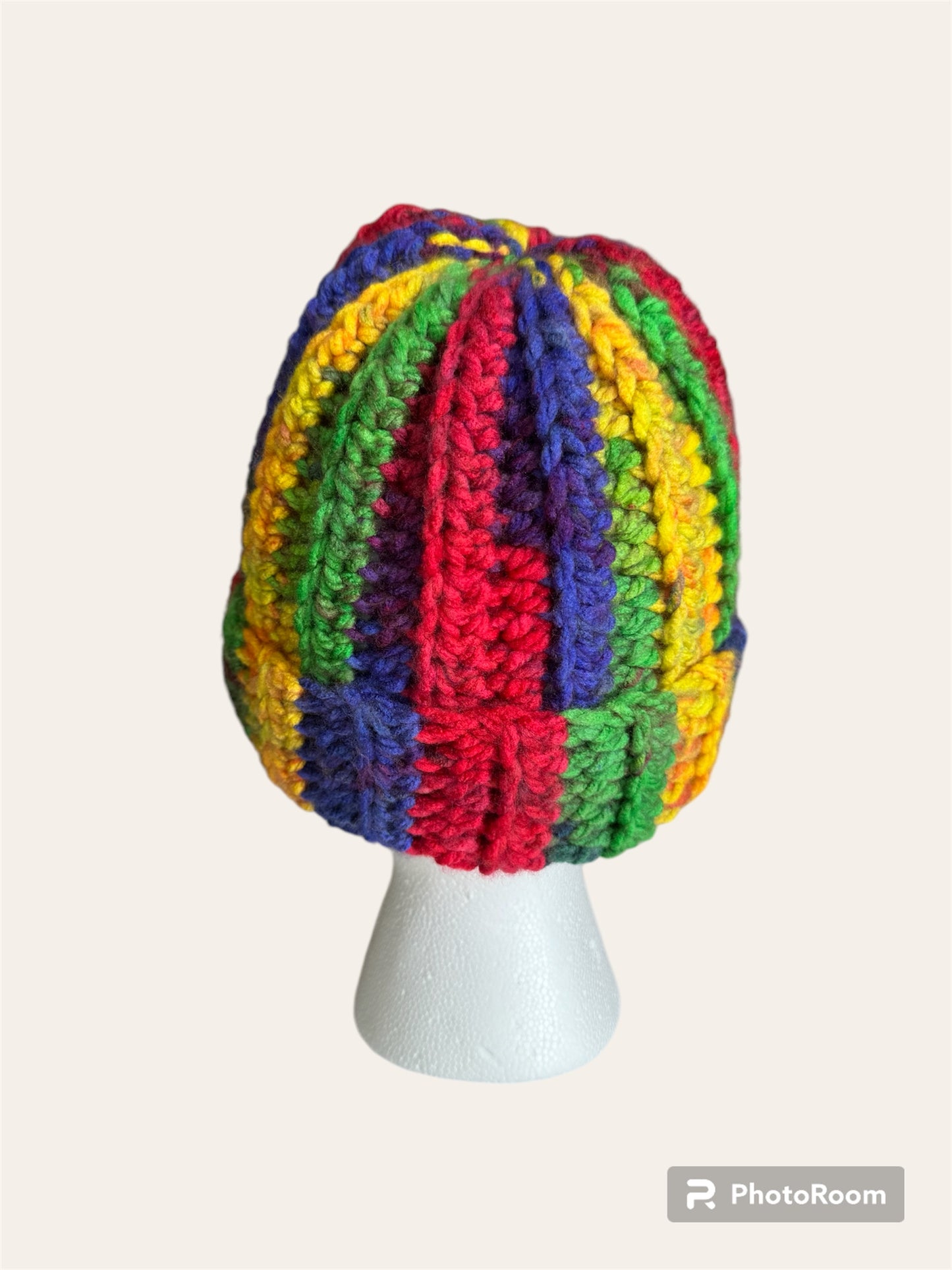 Crochet Beanie Hat (Primary Multi)