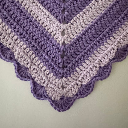 Purple Scalloped Bandana