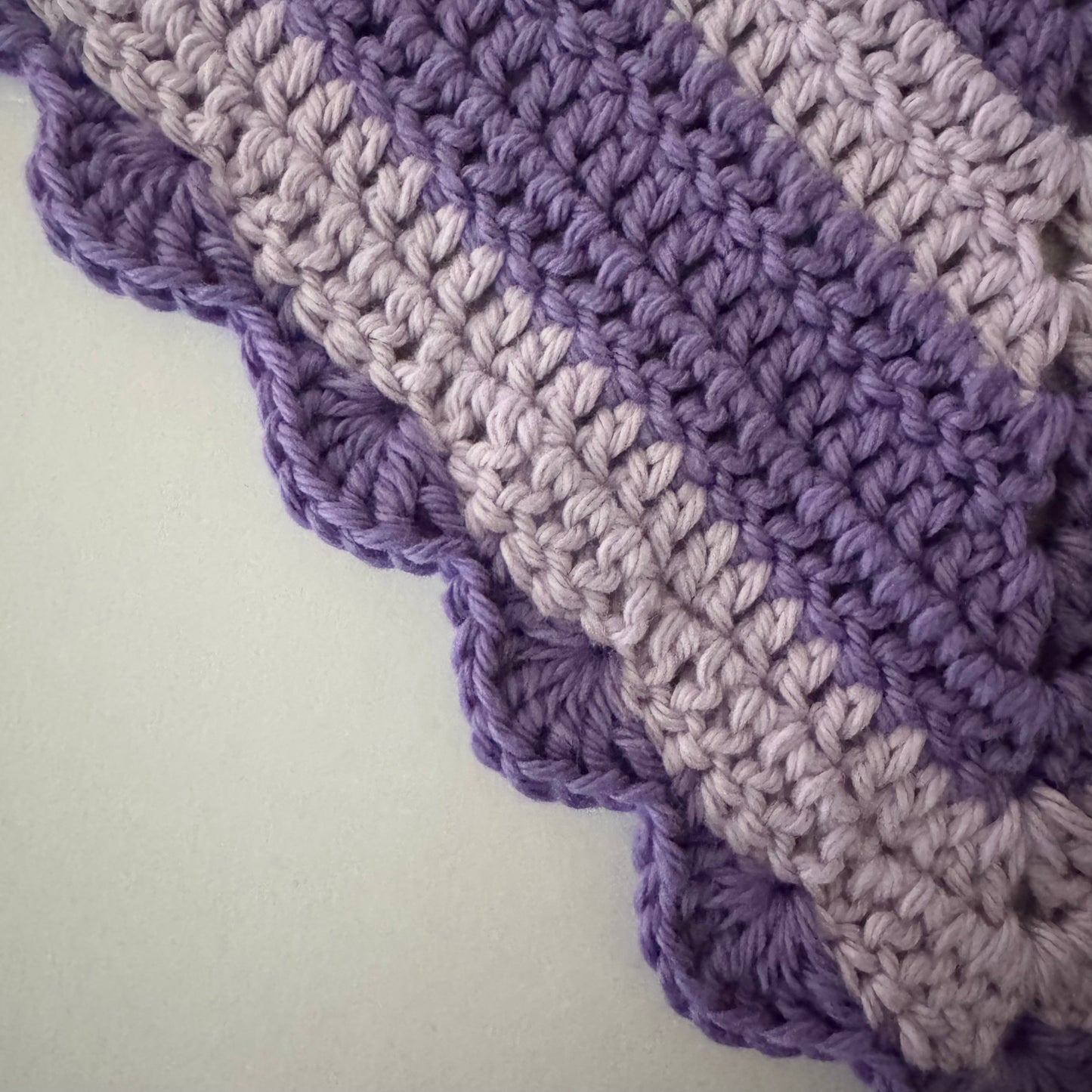 Purple Scalloped Bandana