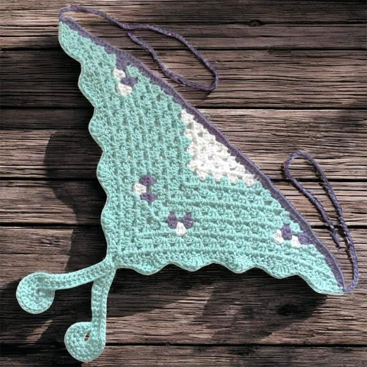 Light Blue Luna Moth Bandana