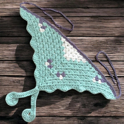 Light Blue Luna Moth Bandana