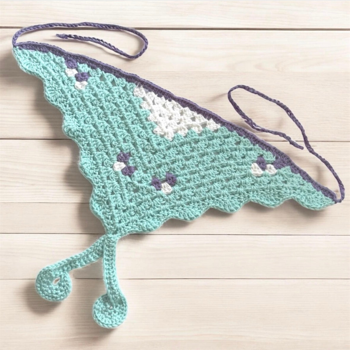 Light Blue Luna Moth Bandana